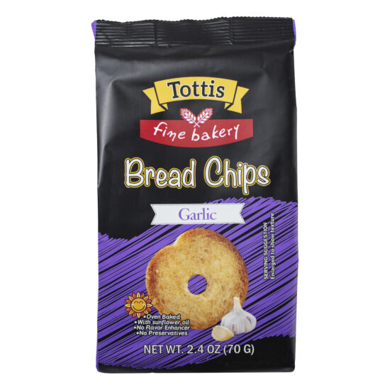 Roasted Garlic Bread Chips Package