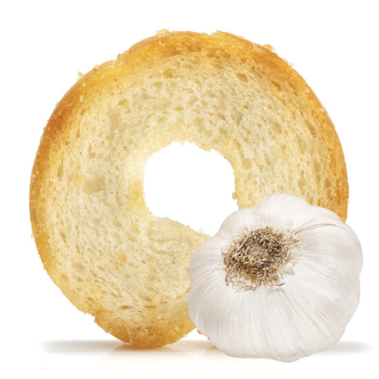 Roasted Garlic Bread Chips Pieces