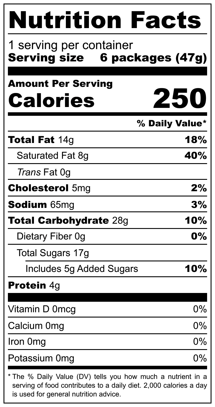 Choco Hazelnut Wafer Cookies nutritional label