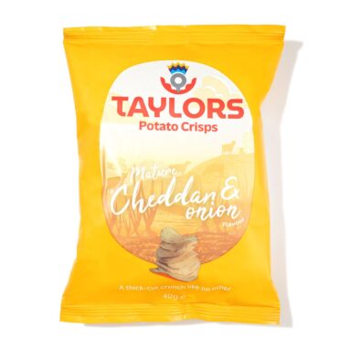 Taylors Potato Crisps Mature Cheddar & Onion image