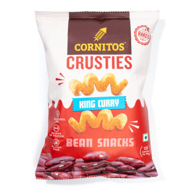 Cornitos Crusties King Curry Bean Snacks Package