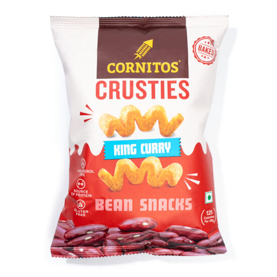 Cornitos Crusties King Curry Bean Snacks Package