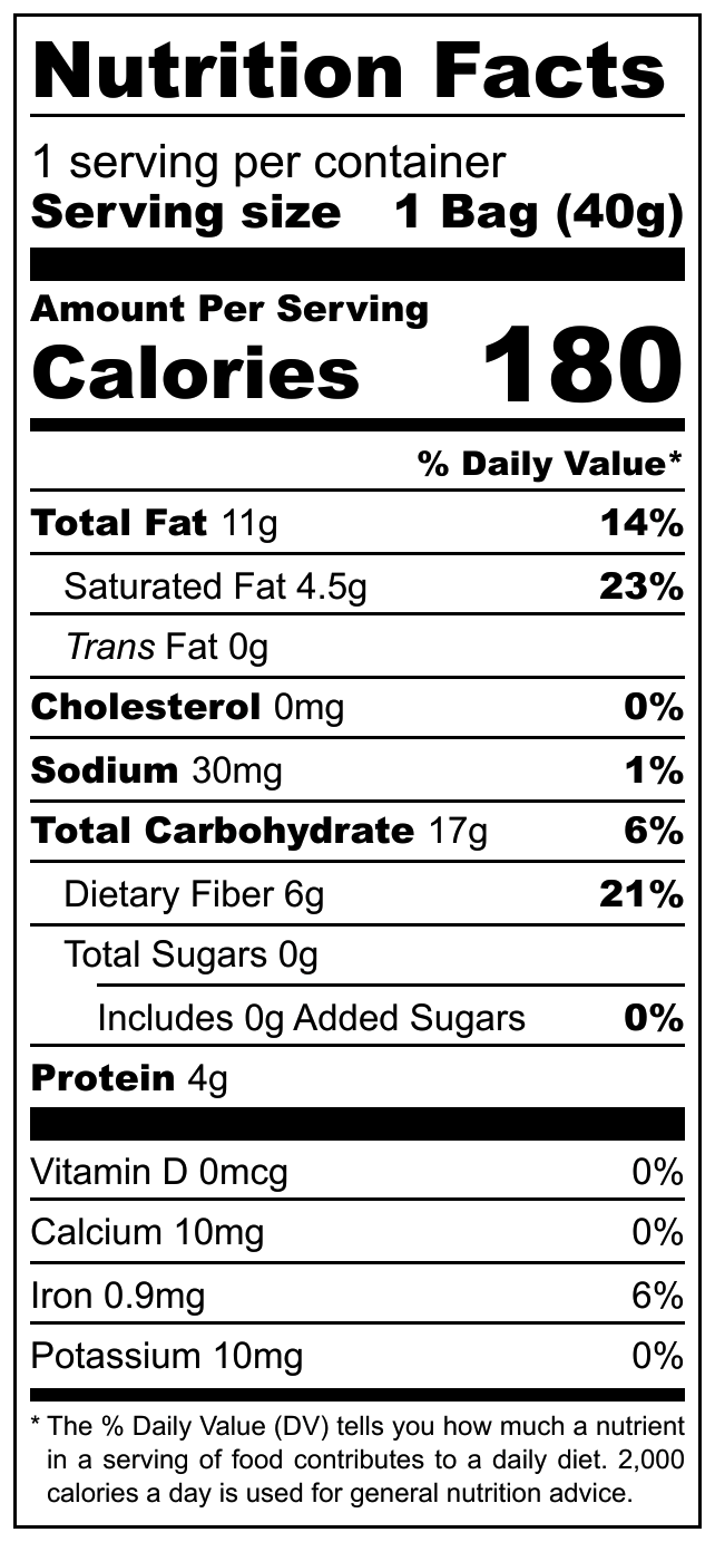 Poplay Gourmet Popcorn Worcestershire Sauce nutritional label
