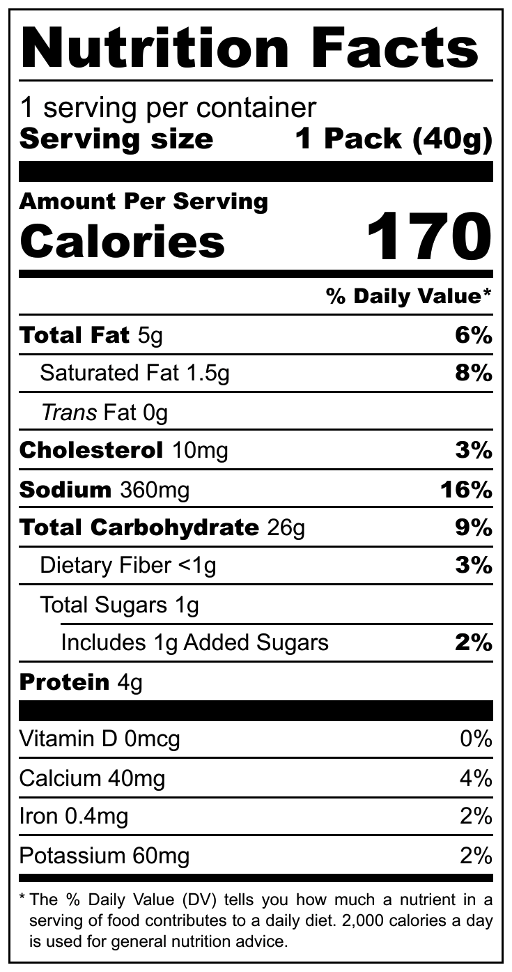 Kritsinaki Geusi Feta-Rigani nutritional label