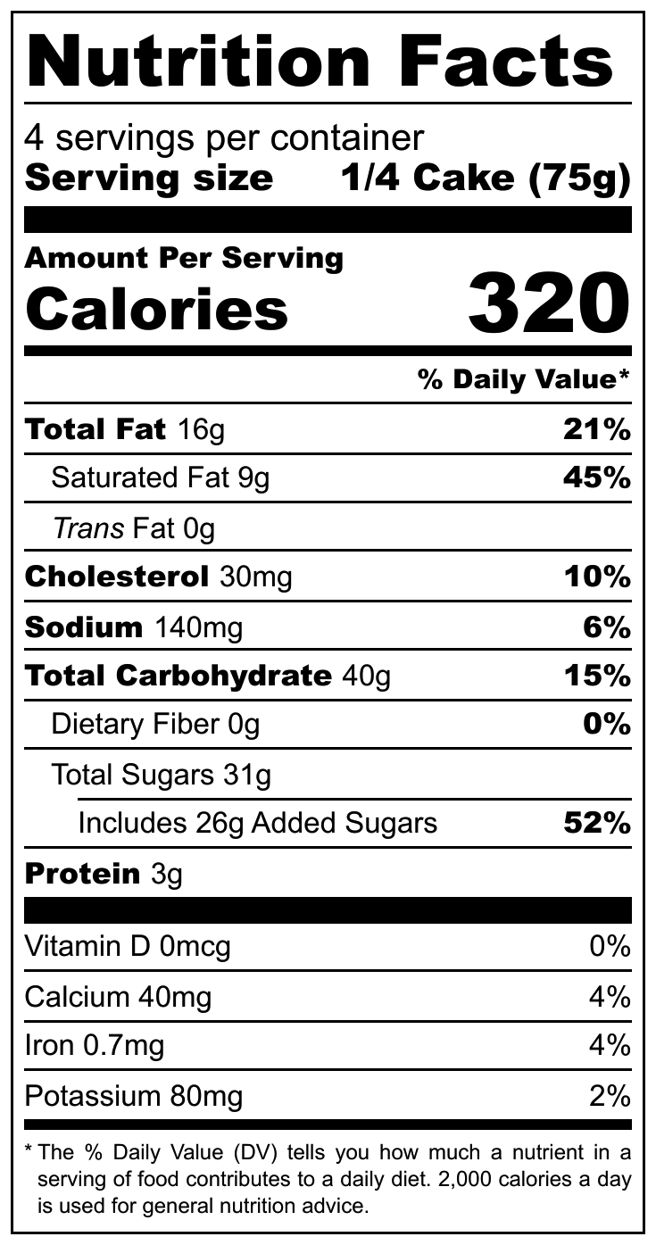O'Mamma Stracciatella nutritional label