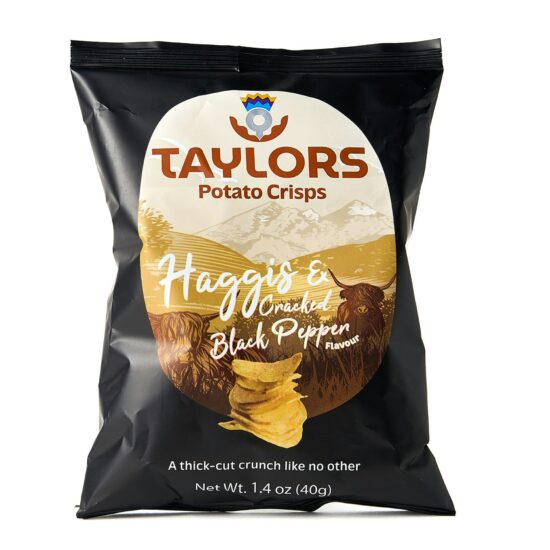 Taylors Haggis & Black Pepper Potato Crisps Package