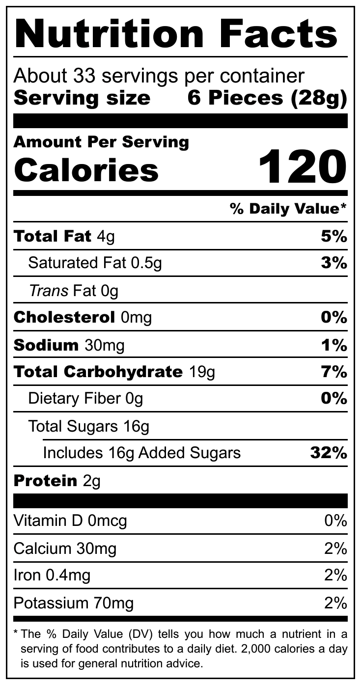 Amaretti Virginia Soffici nutritional label
