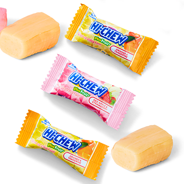 Tangerine, Orange & Strawberry, Red Apple Chewy Candies image