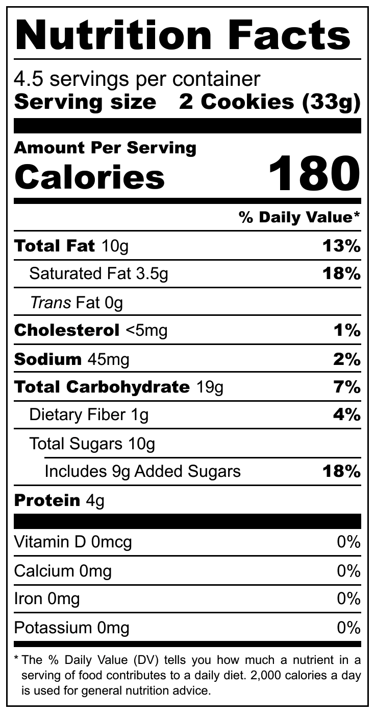Hellema Chocolate Peanut Cookies nutritional label