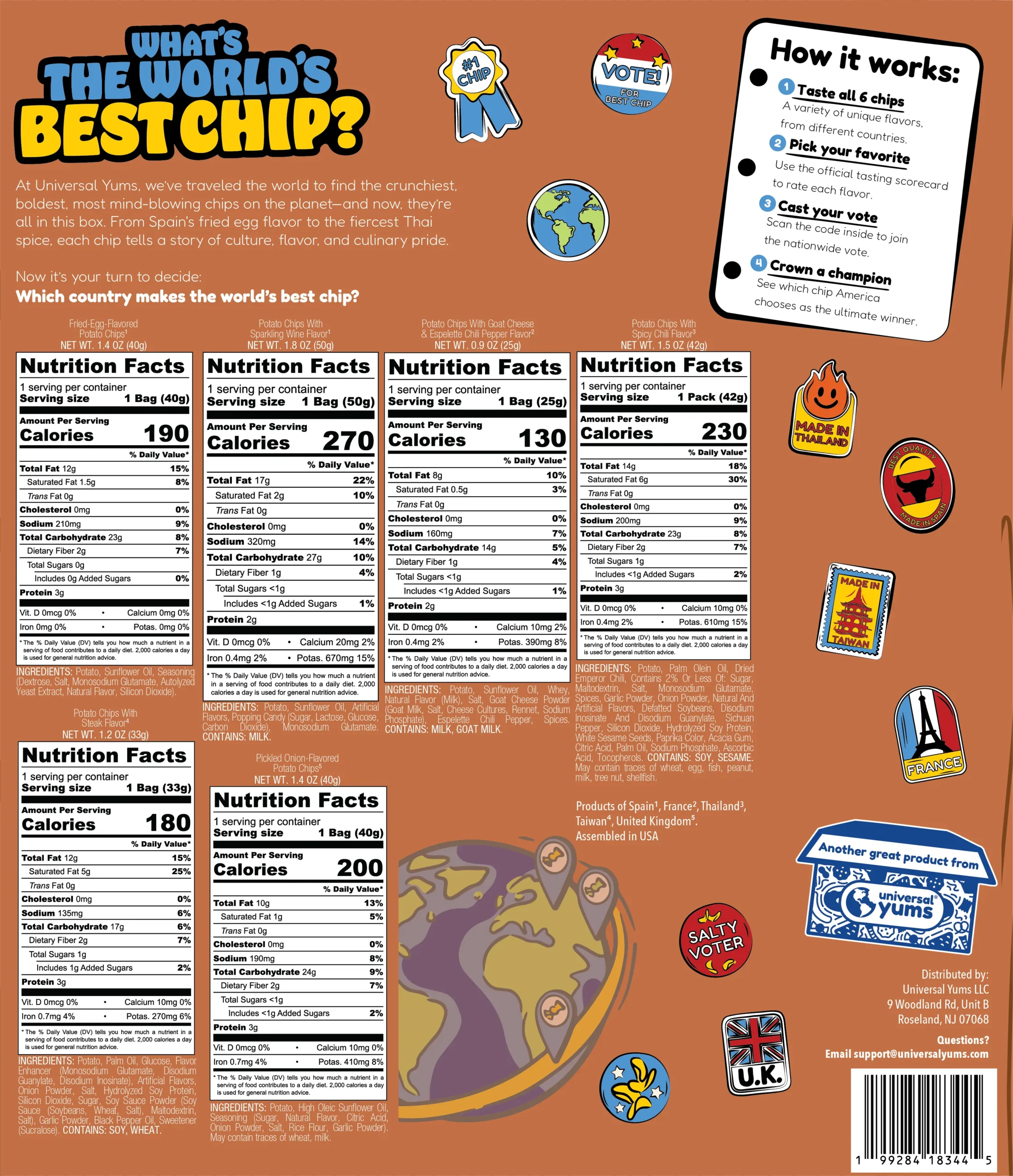 What's the World's Best Chip? nutritional label