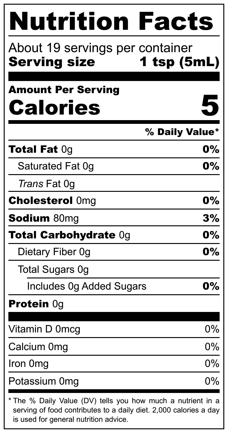 Develey Mittelscharfer Senf nutritional label