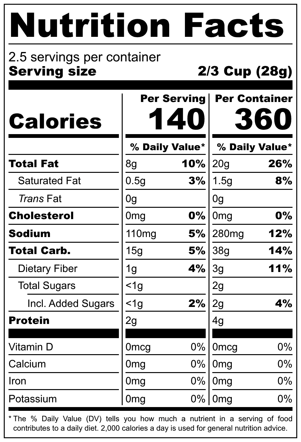 Lorenz Crunchips Sticks nutritional label