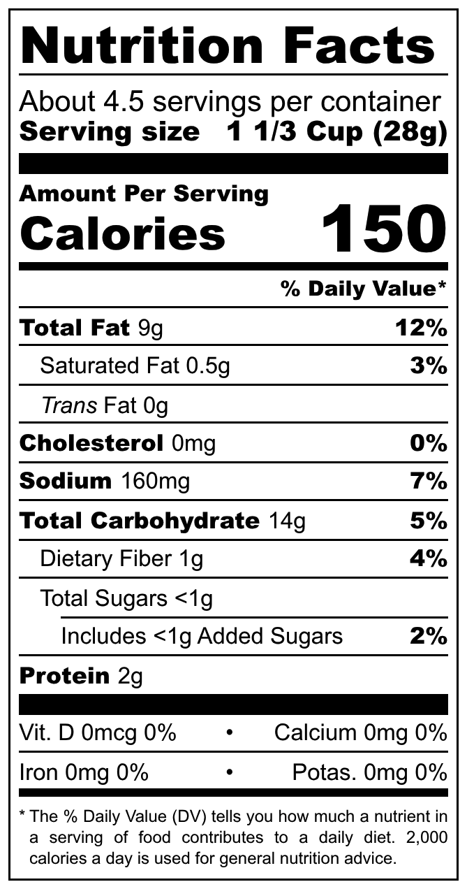 Lorenz Wiejskie Ziemniaczki Koperek nutritional label