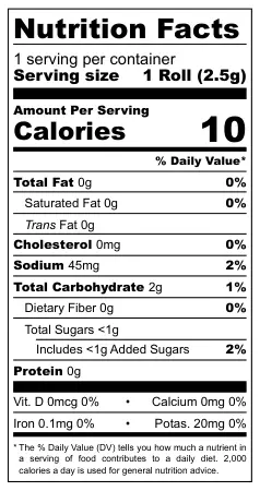 Party Butter Wheat Snack nutritional label