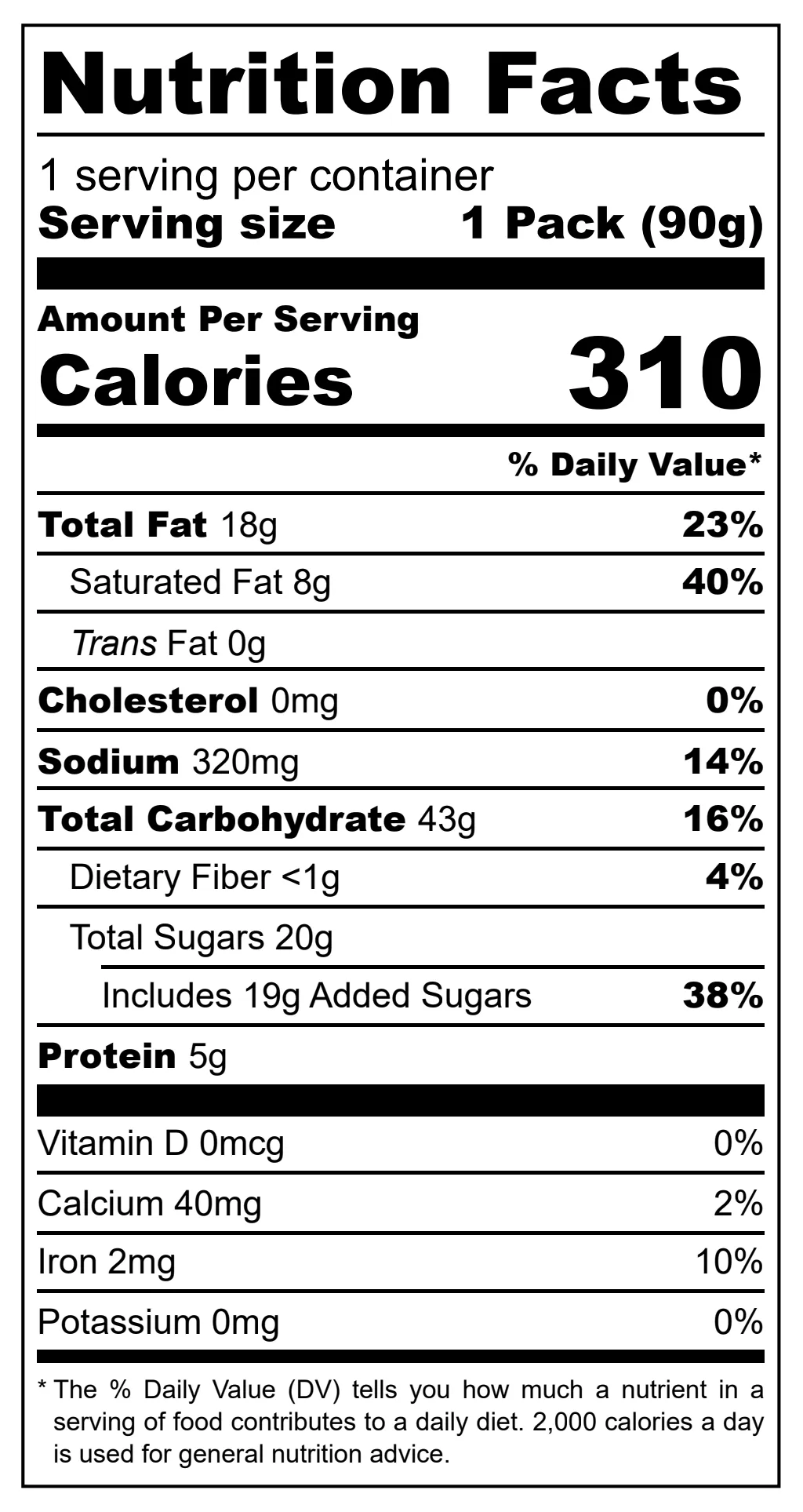Coffee Cake nutrition facts