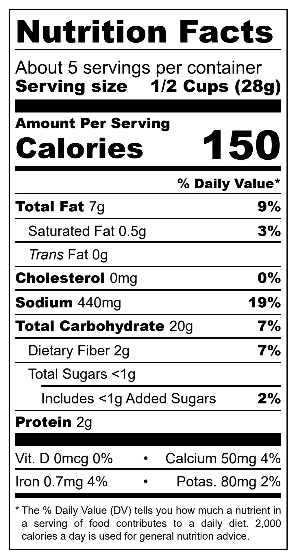 Habanero Corn Sticks nutrition facts