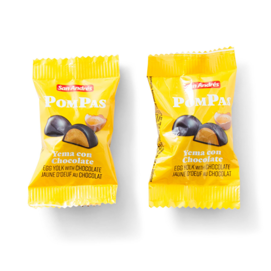 Candied Egg Yolk Coated in Dark Chocolate Package
