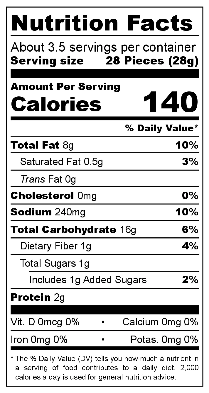 Hot Dog Corn Snack nutrition facts