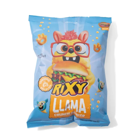 Rixy Llama Crunch Burger Puffs Package