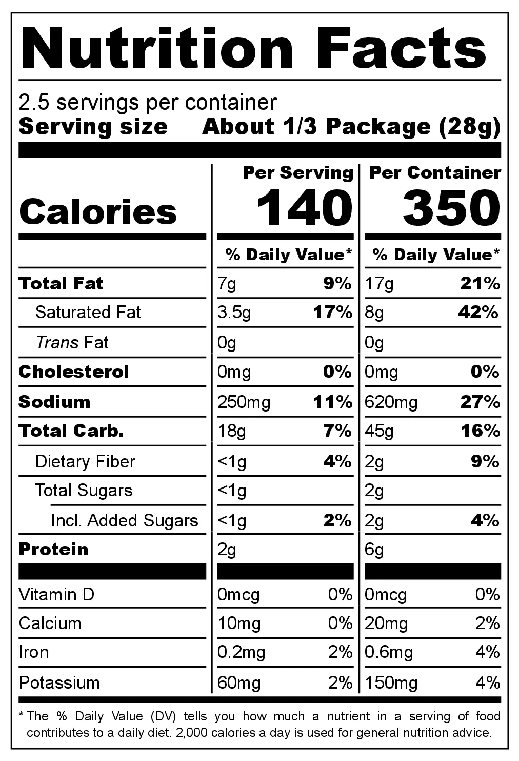 Red Chili Crunchy Ramen Snack nutrition facts