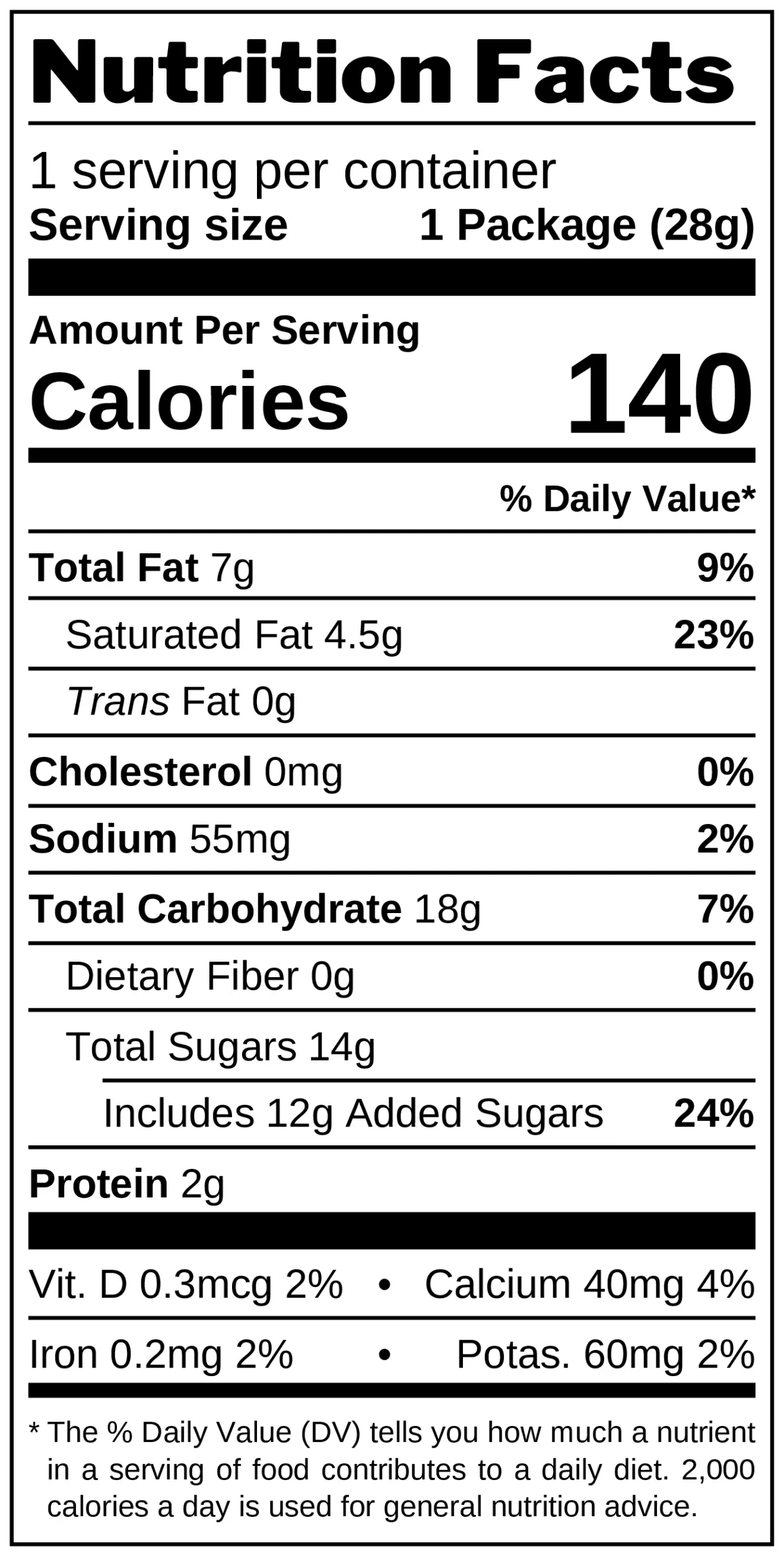 Passion Fruit Mousse Wafers nutrition facts