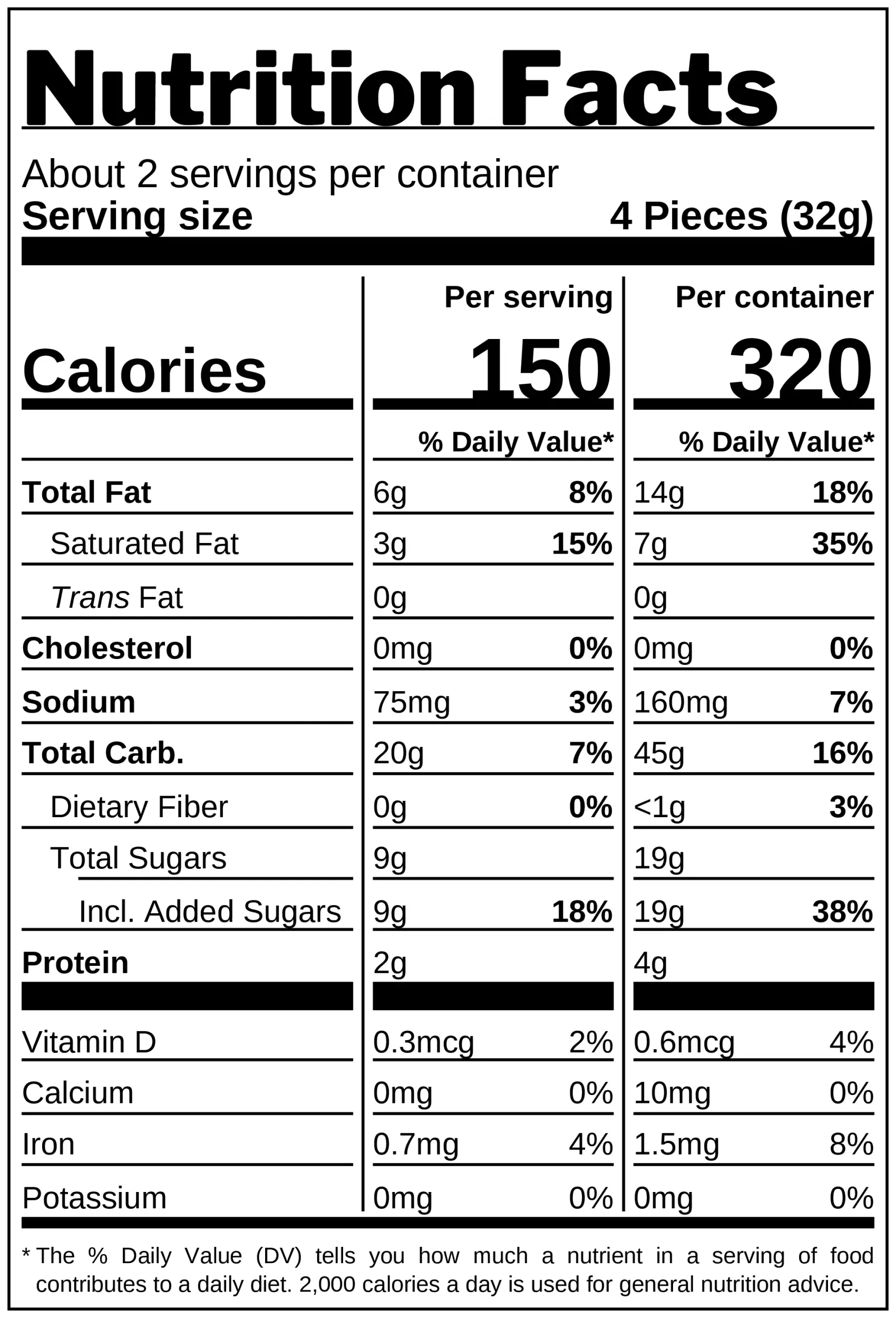 Soursop Wafers nutrition facts
