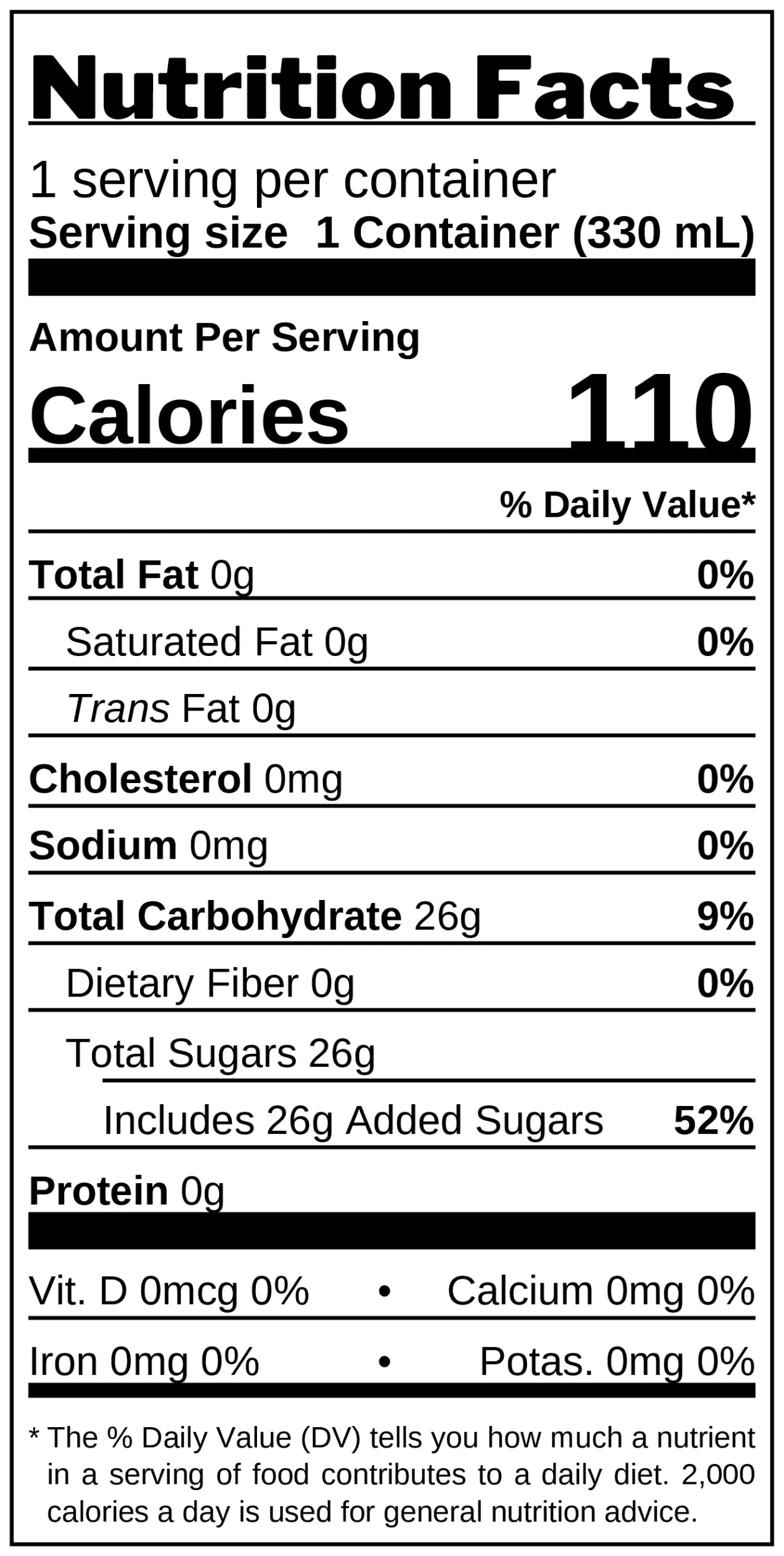 Lemon Soda nutrition facts