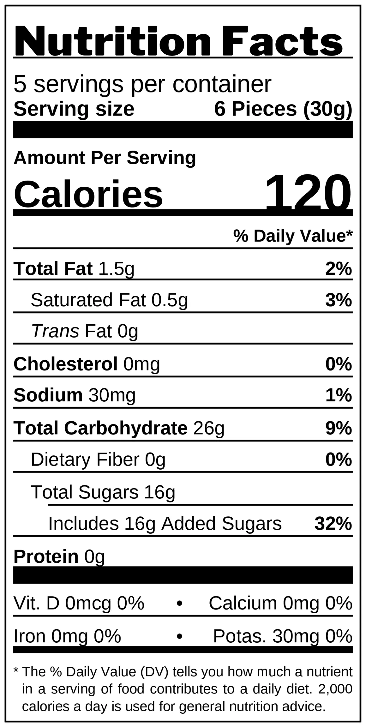 Assorted Mango-Flavored Hard Candies nutrition facts