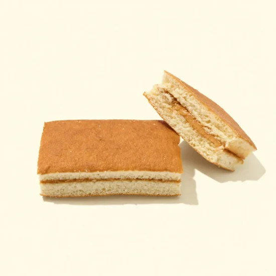 Apricot Creme Sponge Cake Pieces