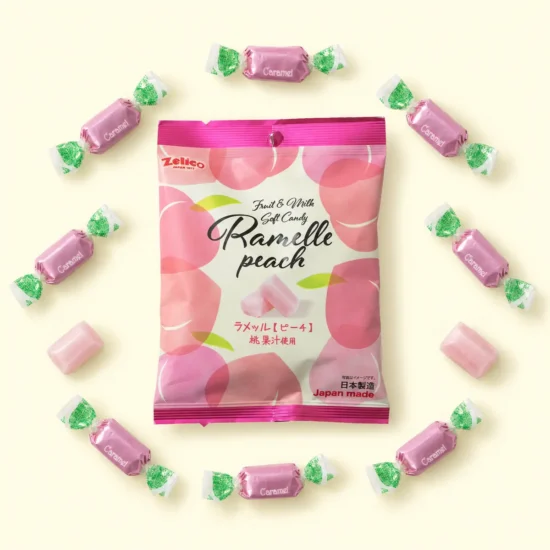 Ramelle Peach Soft Candy Package