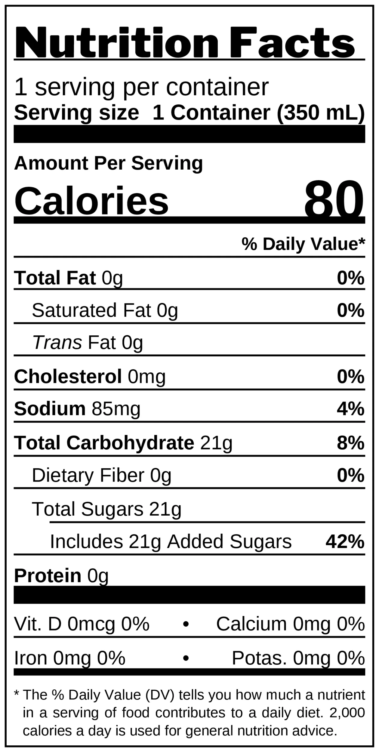 Pineapple Cider nutrition facts
