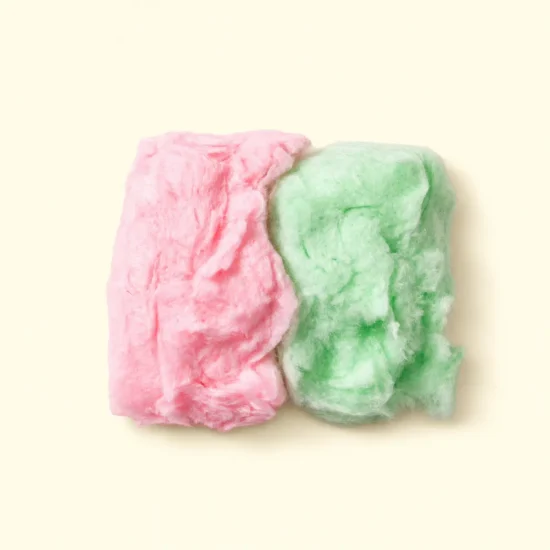 Cotton Candy with Sour Apple & Watermelon Flavors Pieces