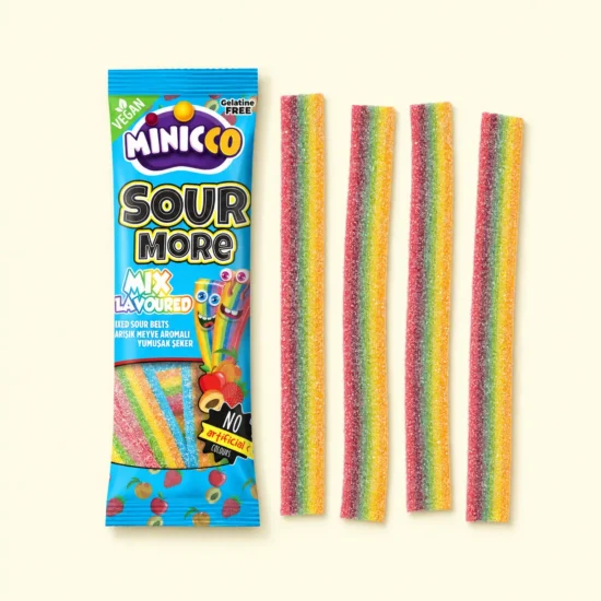 Sour More Mixed Fruit Belts Package