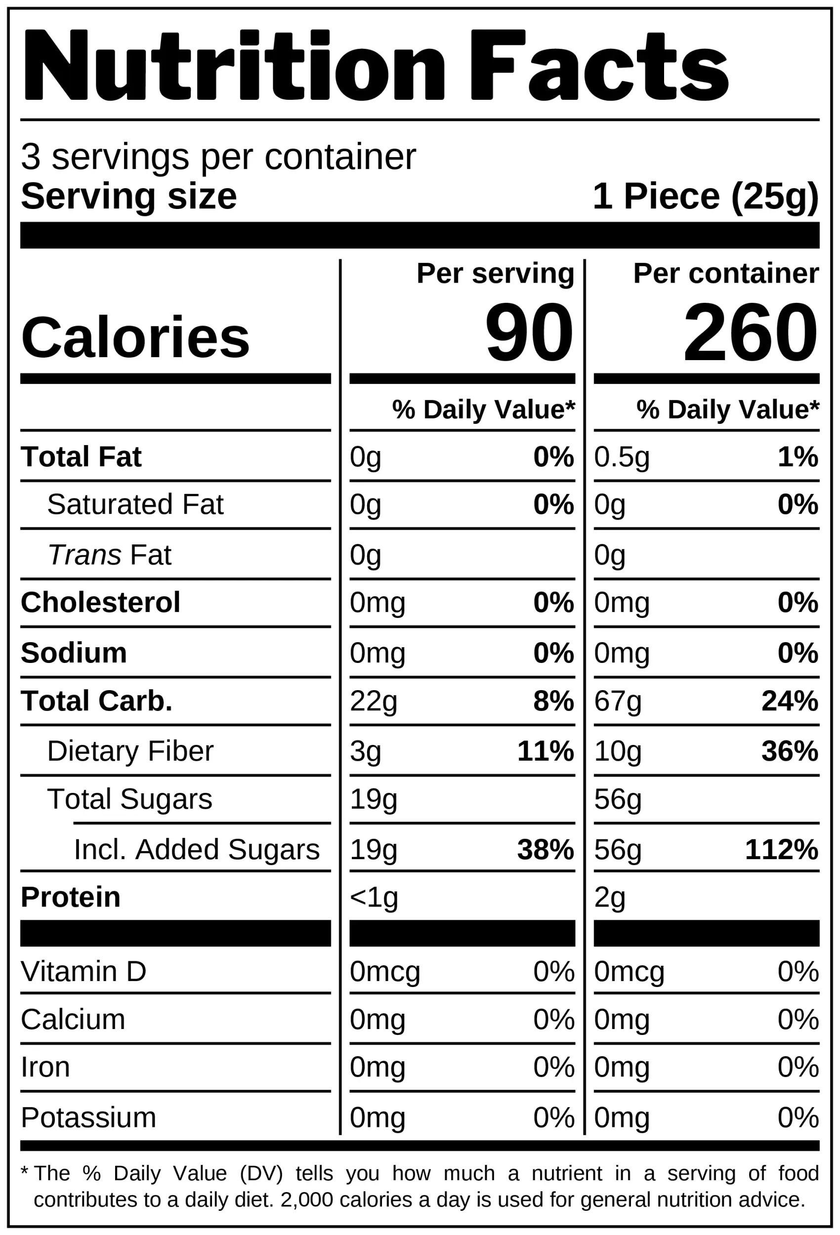 Sultan Hazelnut Cocoa-Coconut Coated Delight nutrition facts