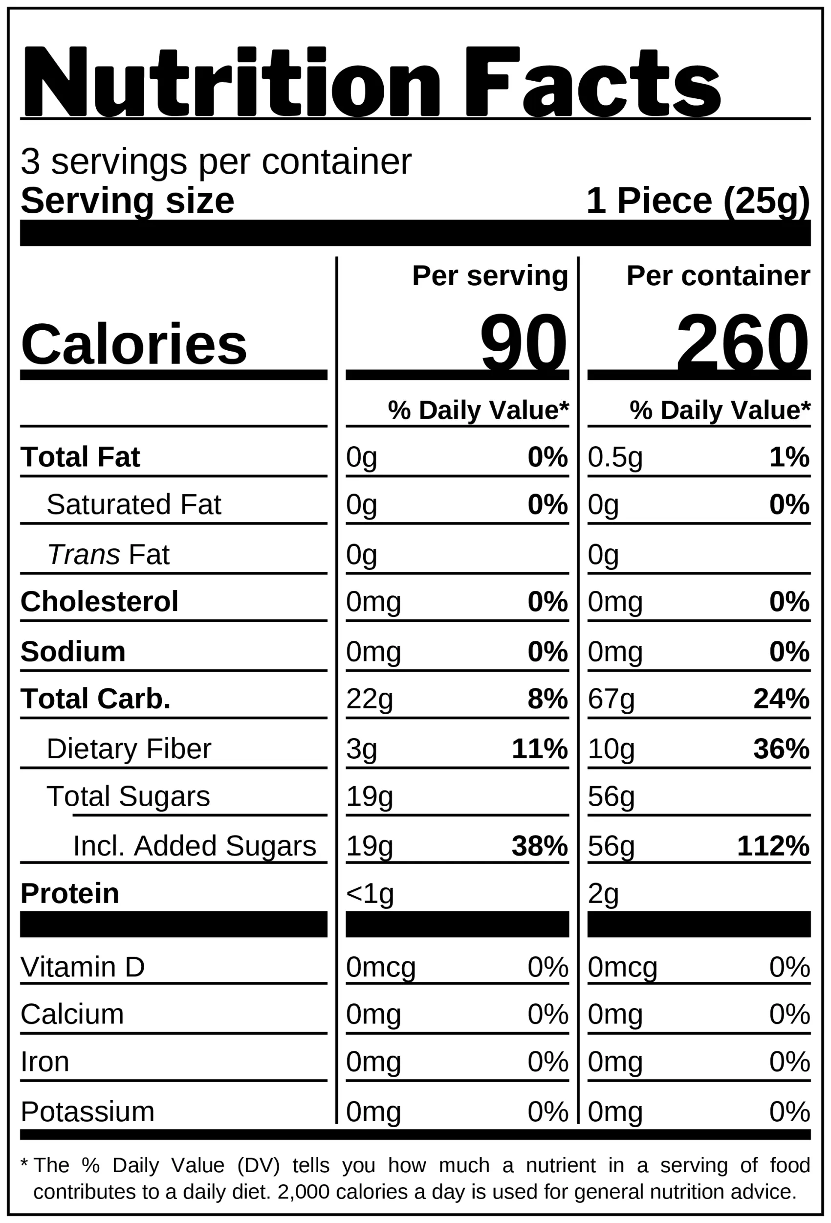 Sultan Hazelnut Cocoa-Coconut Coated Delight nutrition facts