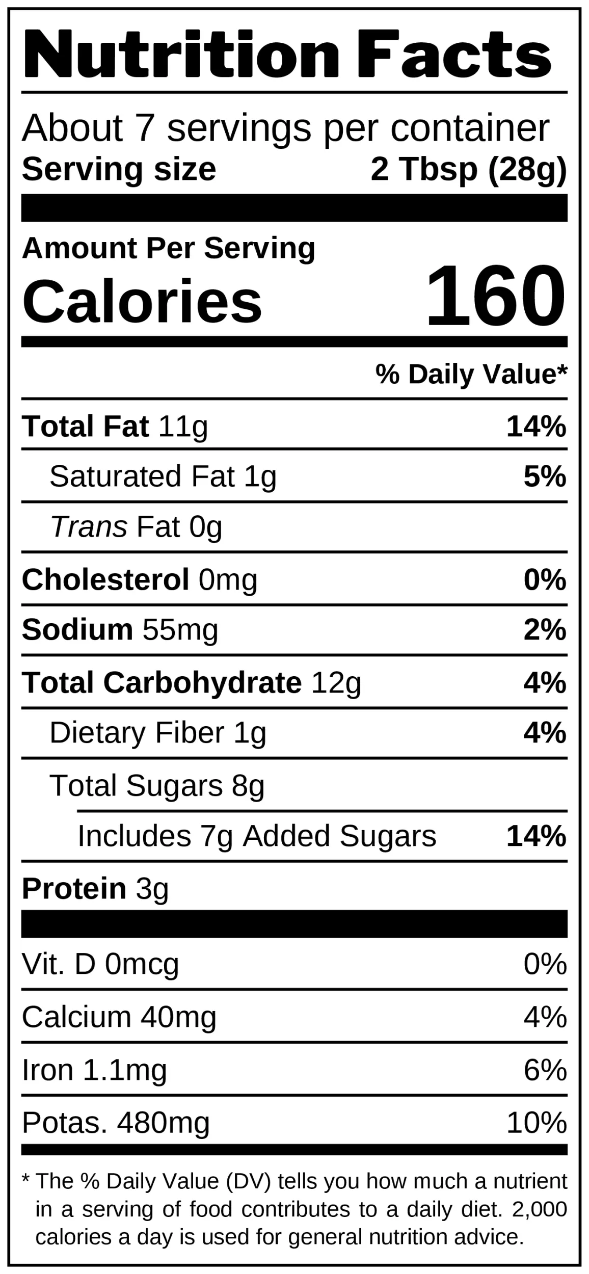 Pistachio Spread nutrition facts