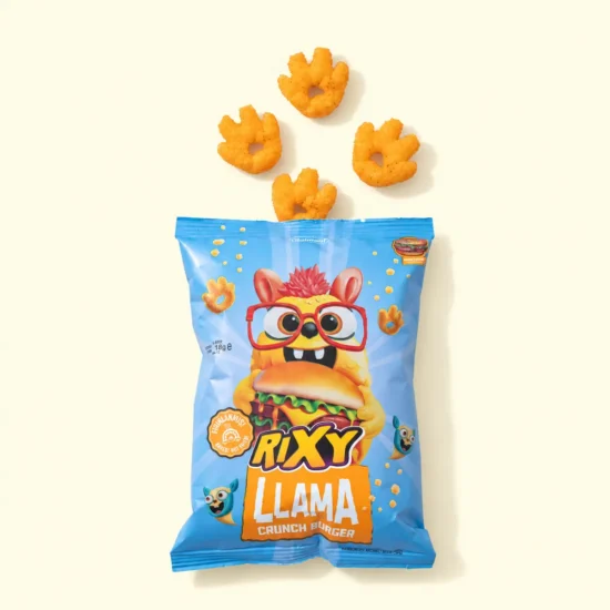 Rixy Llama Crunch Burger Puffs Package