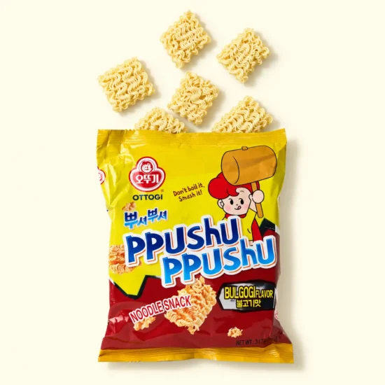 Beef-Flavored Dry Noodle Snack Package