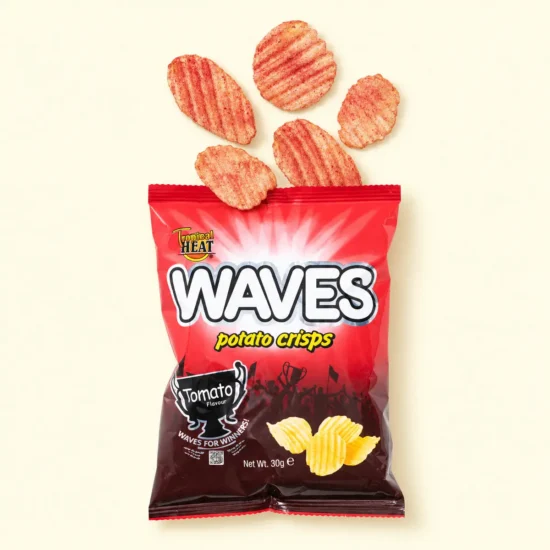 Waves Tomato Potato Crisps Package